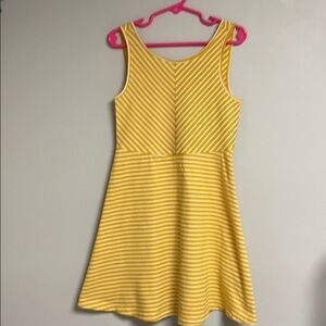Old Navy Girls sleeveless yellow striped summer dress, S